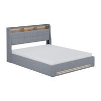 ČALOUNĚNÁ POSTEL Christin Šedá/dubová - šedá, kompozitní dřevo - VitaliSpa