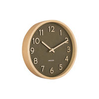 WANDUHR Pure Wood Grain Ø22 cm - Grün, Holz (22/22/4.5cm) - Karlsson