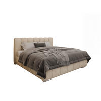 POLSTERBETT Zaira 180x200cm – Elegantes Polsterbett für modernen Wohnstil , ZONIERTE MULTI-TASCHEN-FEDERKERN (24cm), beige - Beige, Holz (180/200cm) - Panda Möbel