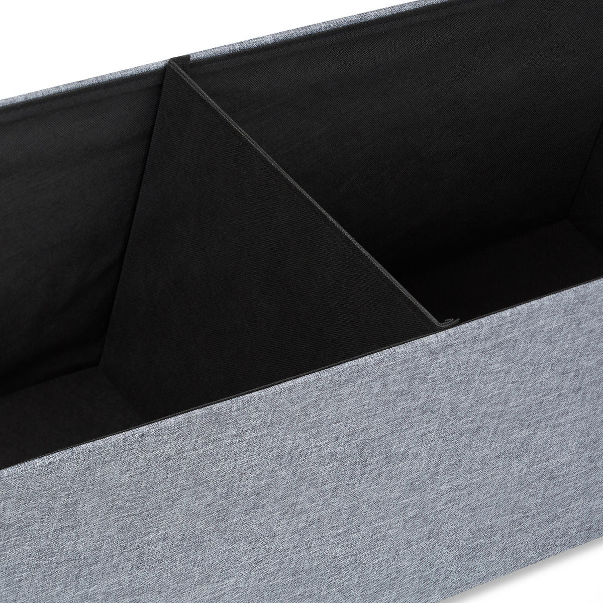 FALTBARE Sitzbank - Anthrazit, Holzwerkstoff/Textil (38/38/114cm) - Relaxdays