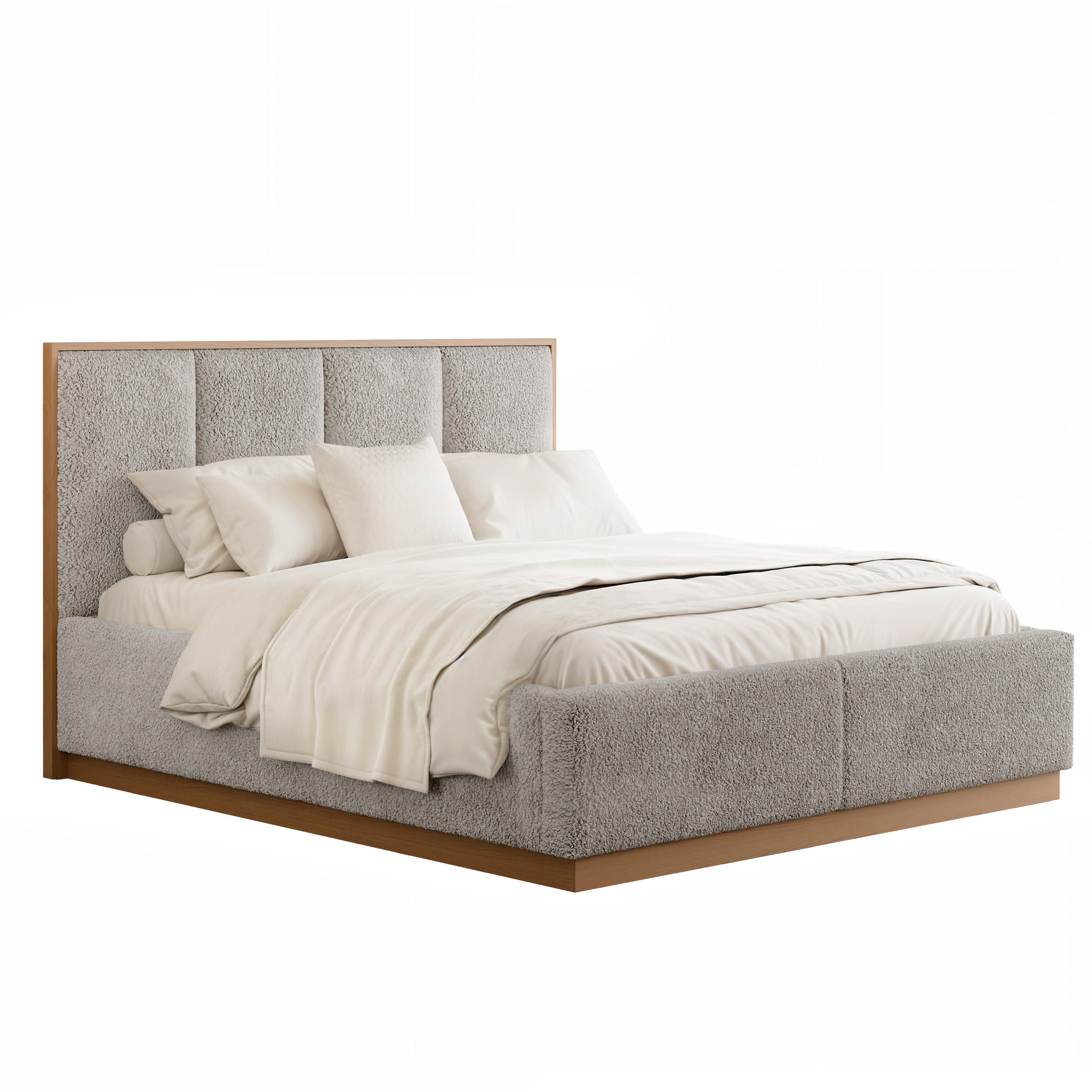 POLSTERBETT RIZZ 160/200 cm Bettkasten, ohne Matratze, Hellgrau - Hellgrau, Textil/Metall (160/200cm) - Idohome