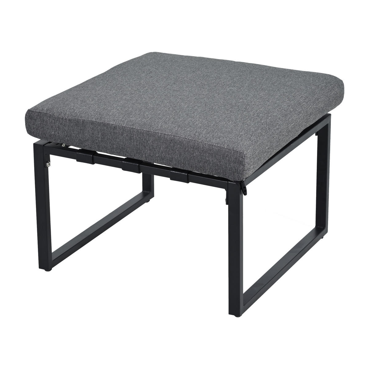 GARTENMÖBELSET Eckgarnitur Grau 3-tlg. - Grau, Metall - ComfortXL