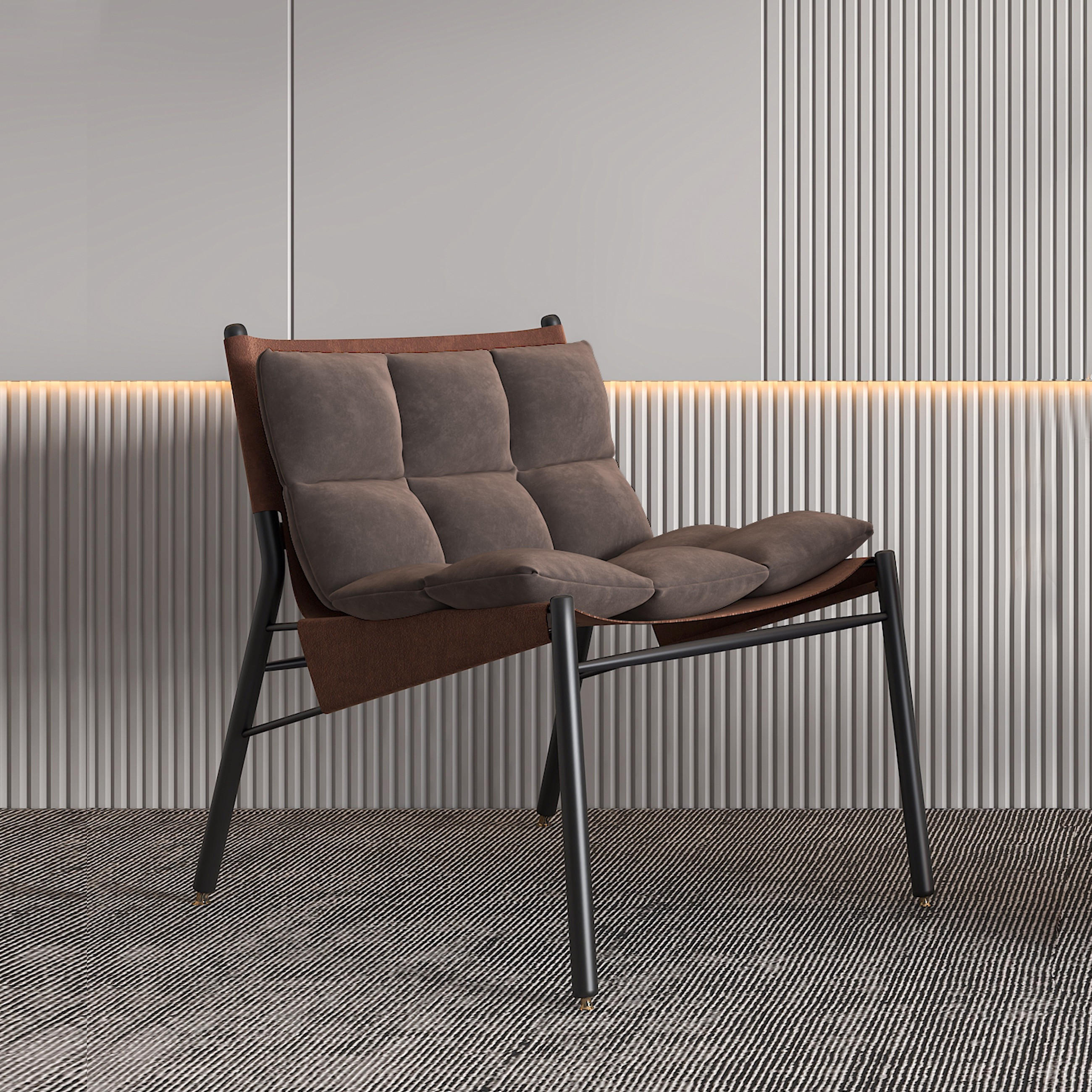 STUHLSITZKISSEN Cord Braun 4er-set - Braun, Textil (30/8/45cm) - Vercart