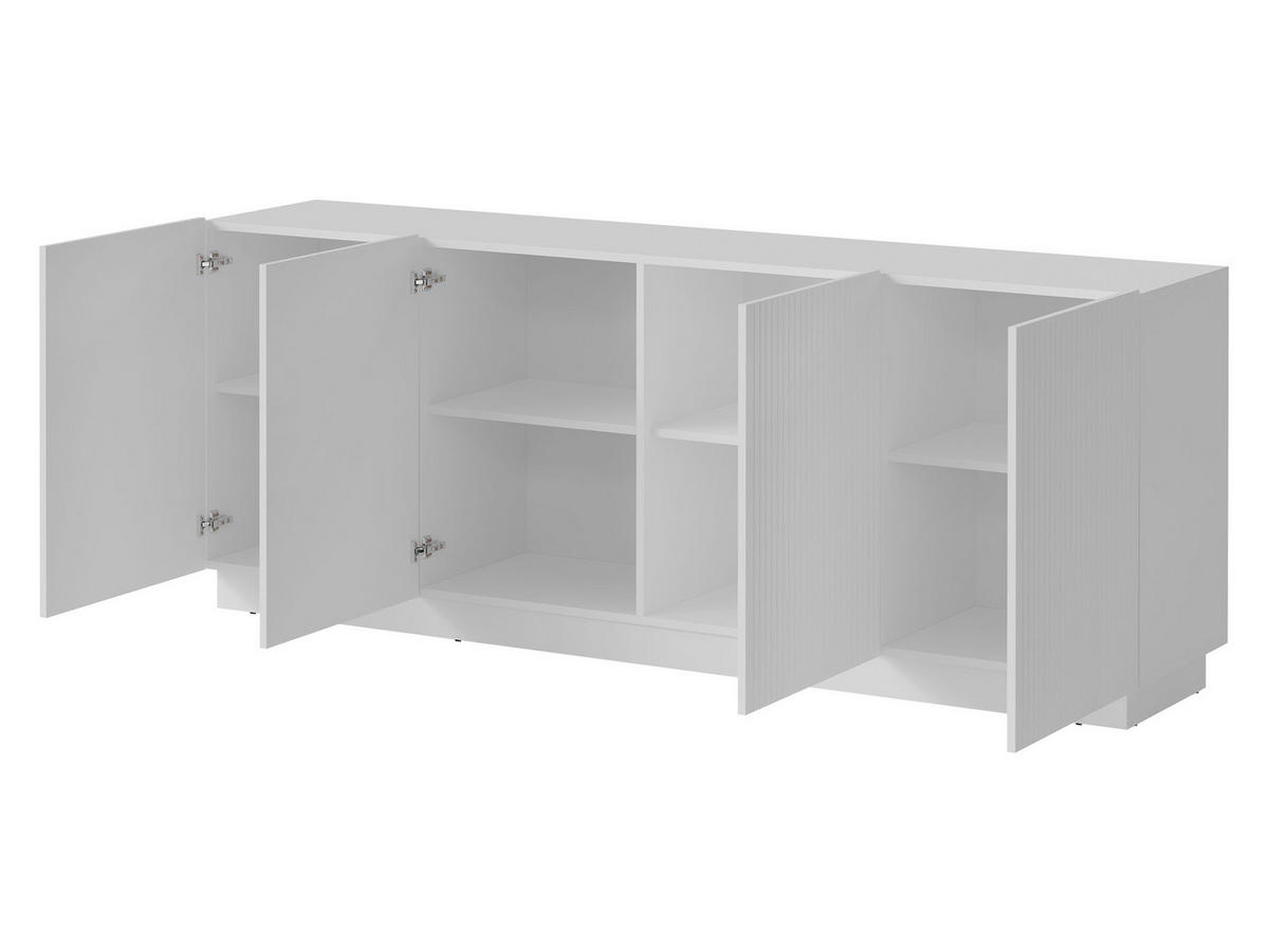 SIDEBOARD Liverti 200 4D - Schwarz, Holzwerkstoff/Kunststoff (200/78/42cm) - MIRJAN24