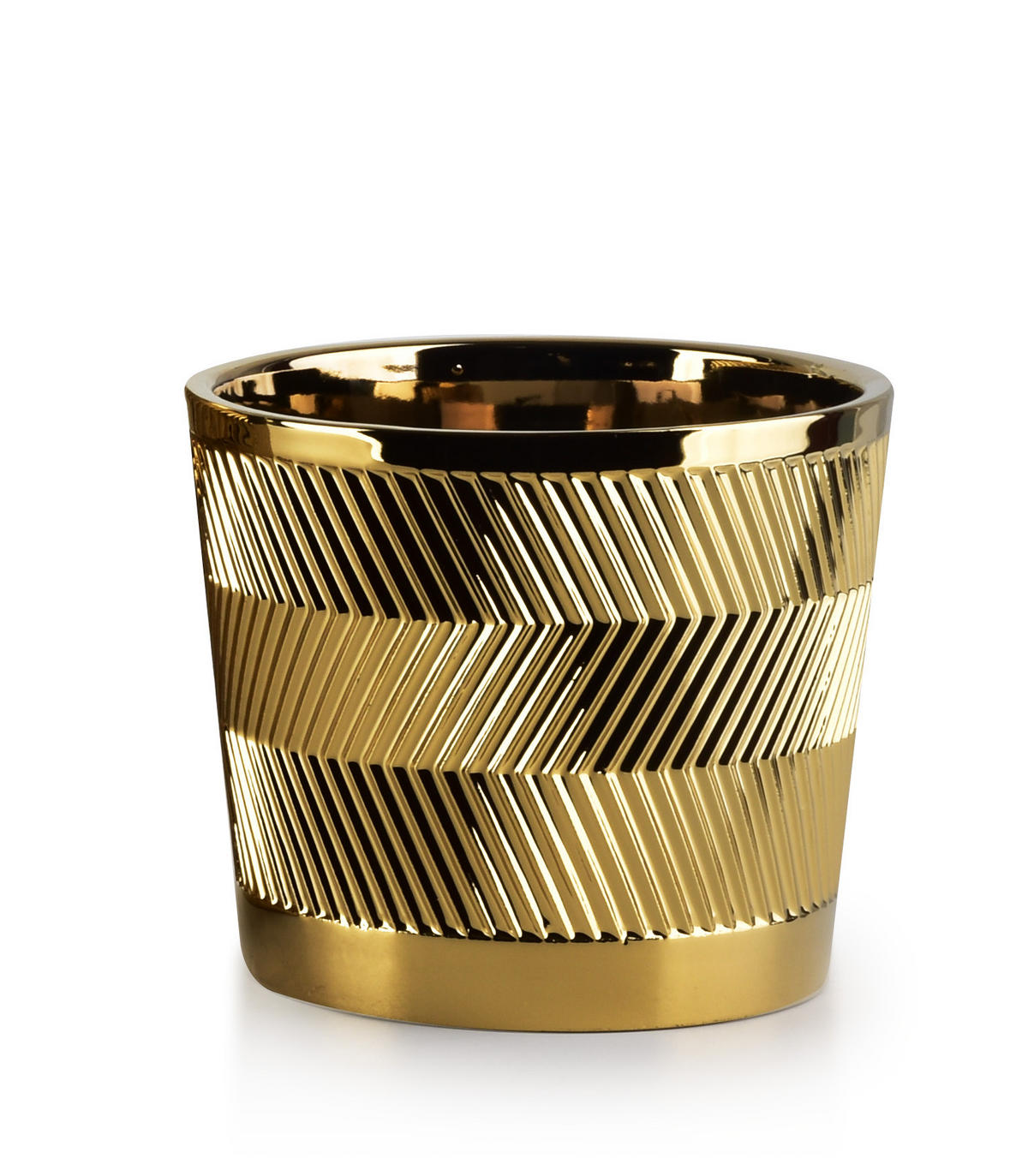 BLUMENTOPF Neva Gold 13.5/13.5/11 cm Keramik - Goldfarben, Keramik (11cm) - Mondex