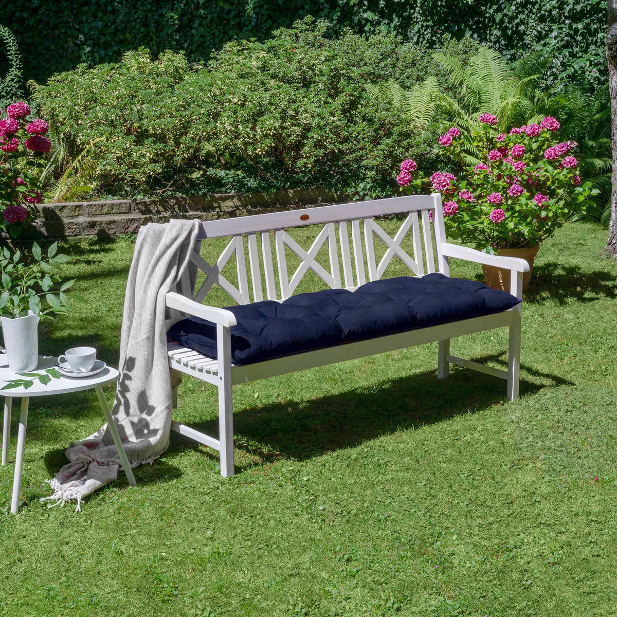 BANKPOLSTER Flair BK 100/50/8cm Dunkelblau - Dunkelblau, Textil (50/10/100cm) - Beautissu 