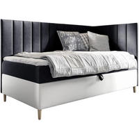 KINDERBETT MAYA 3 - Schwarz/Weiß, Holzwerkstoff (86/208cm) - Meblini