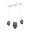 HÄNGELEUCHTE Echos 3-flammig Rauch Ø 18/25cm - Anthrazit/Weiß, Glas (18/18/20cm) - s.luce