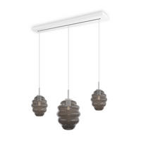 HÄNGELEUCHTE Echos 3-flammig Rauch Ø 18/25cm - Anthrazit/Weiß, Glas (18/18/20cm) - s.luce