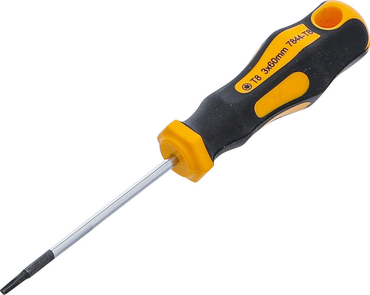 SCHRAUBENDREHER | T-PROFIL (FÜR TORX) T8 | KLINGENLÄNGE 60 MM - Multicolor, Kunststoff/Metall (1/1cm) - BGS technic