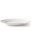 SERVIERPLATTE Chodziez MARIA TERESA Porzellan mit Goldrand, Weiß / Gold - Goldfarben/Weiß, Keramik (22/3/22cm) - KONSIMO®