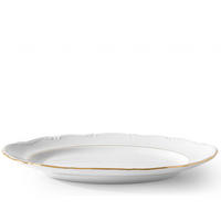 SERVIERPLATTE Chodziez MARIA TERESA Porzellan mit Goldrand, Weiß / Gold - Goldfarben/Weiß, Keramik (22/3/22cm) - KONSIMO®