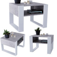COUCHTISCH Holzwerkstoff rechteckig stabil Grau 45/53,6/65cm - Weiß/Grau, Holzwerkstoff (53.6/65/45cm) - CraftPAK