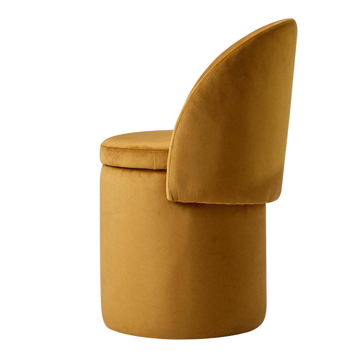 HOCKER Samt Gelb - Gelb, Textil (46/78/43cm) - Nordlys