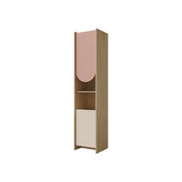 KINDERREGAL Lexi 2D 05 L / P, Seite: Links - Eichefarben/Rosa, Holzwerkstoff (44/198/40cm) - MIRJAN24