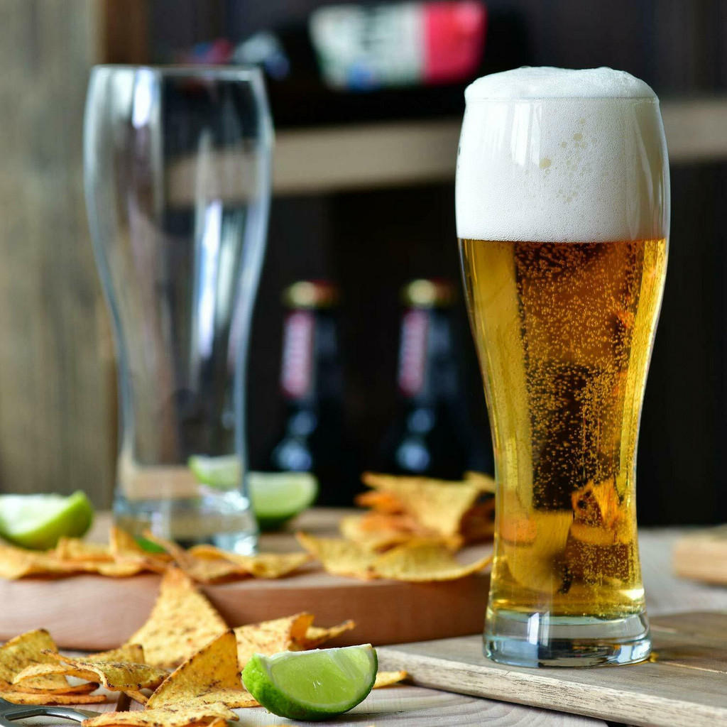 Thumbnail - Krosno Glass Biergläser,, Transparent, Glas, 0.63 L, Formgebogen, Hergestellt in Europa, schadstofffrei, Essen & Trinken...