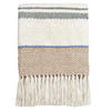 DECKE Mehrfarbig Beige Bouclé - Pastellblau/Multicolor, Textil (125/150cm) - Malagoon