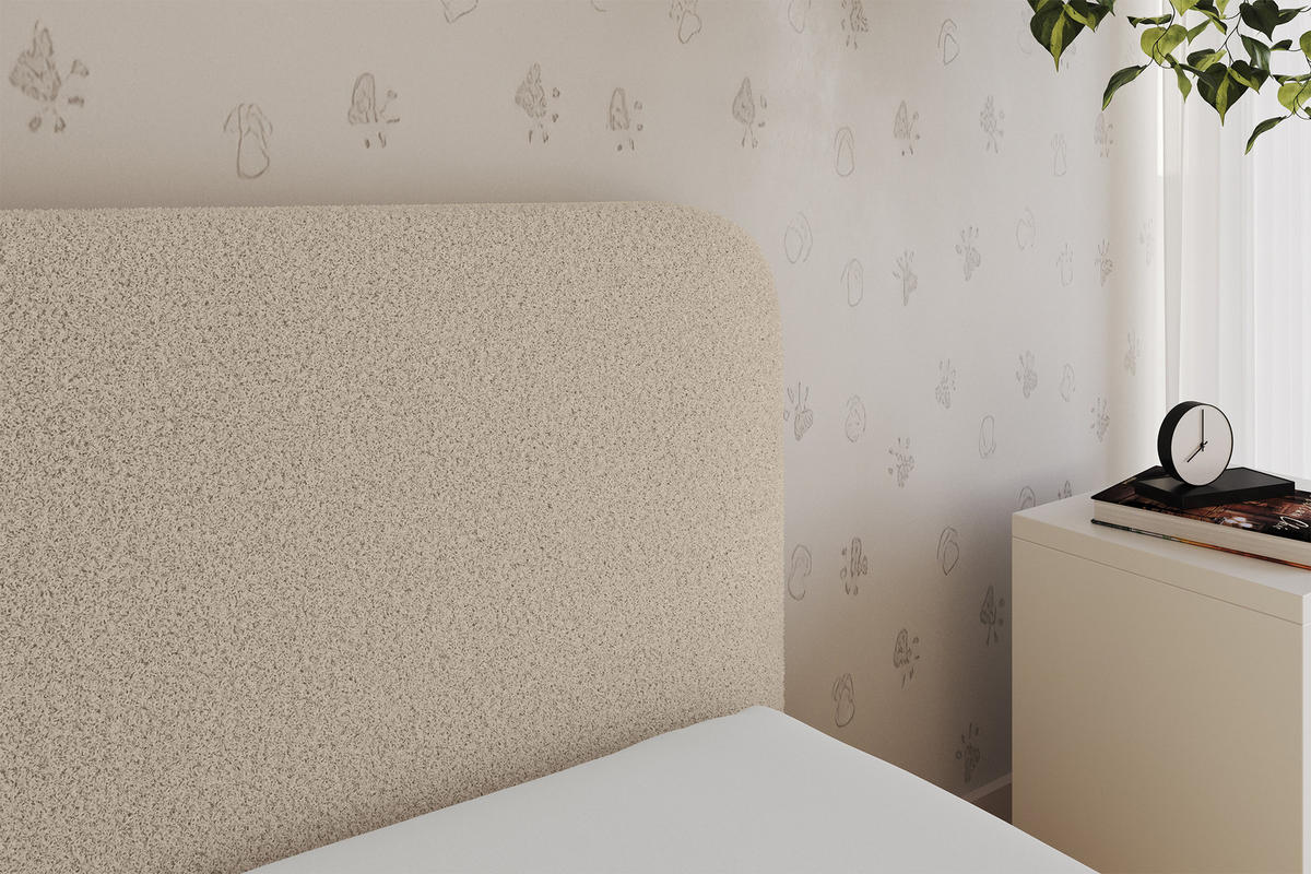 EINZELLBETT Jugendbett mit Bettkasten, Links - ALVY 100x200 Dunkelbeige - Cappuccino, Holzwerkstoff/Textil (100/200cm) - ALTDECOR