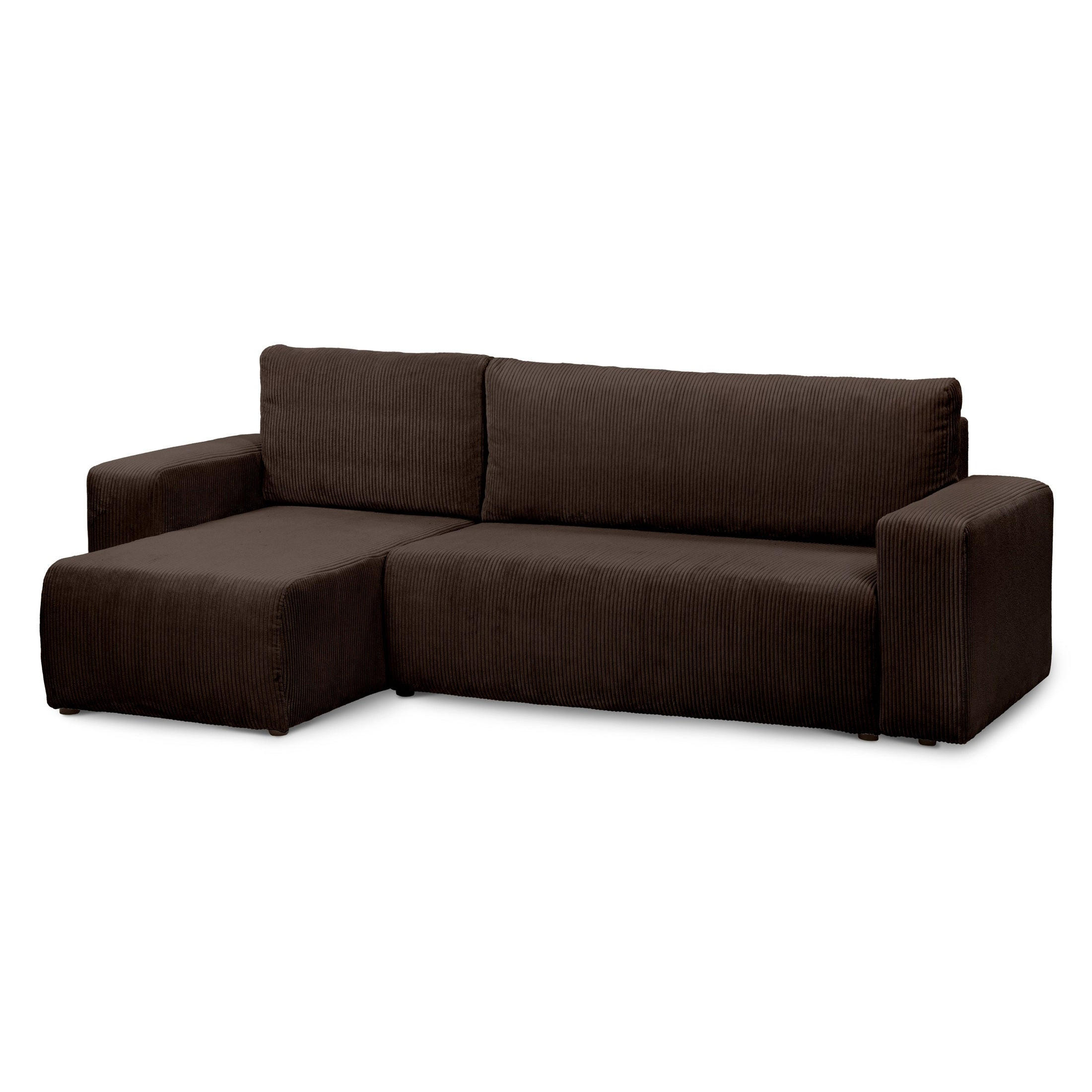 Pillovely Ecksofa Braun 244x83x142 cm