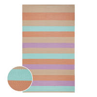 OUTDOORTEPPICH Colour Clash Streifen 150x90 cm - Multicolor, Kunststoff (150/90cm) - Butlers