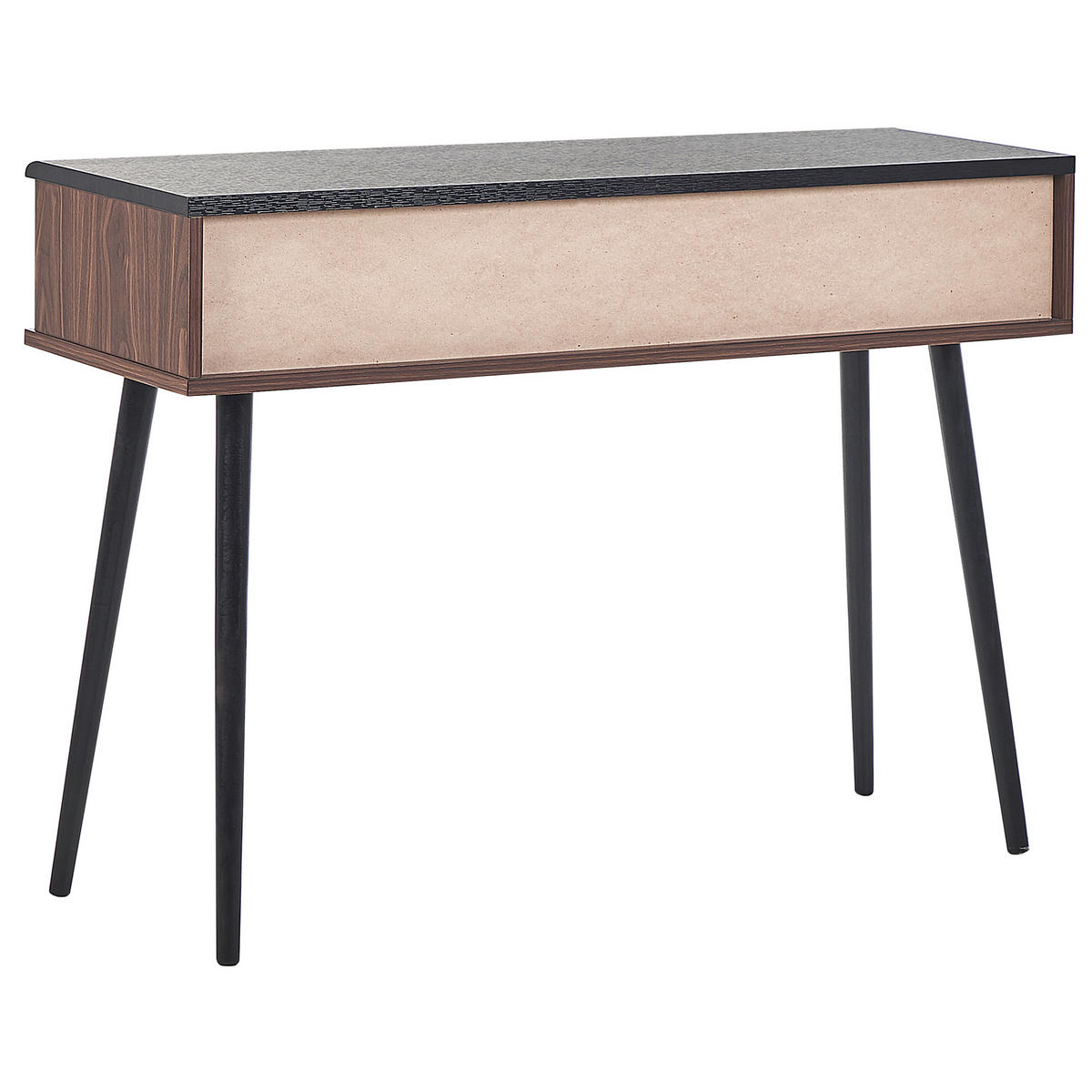 KONSOLENTISCH dunkler Holzfarbton/schwarz Perth - Dunkelbraun/Schwarz, Holzwerkstoff (40/110/80cm) - Beliani