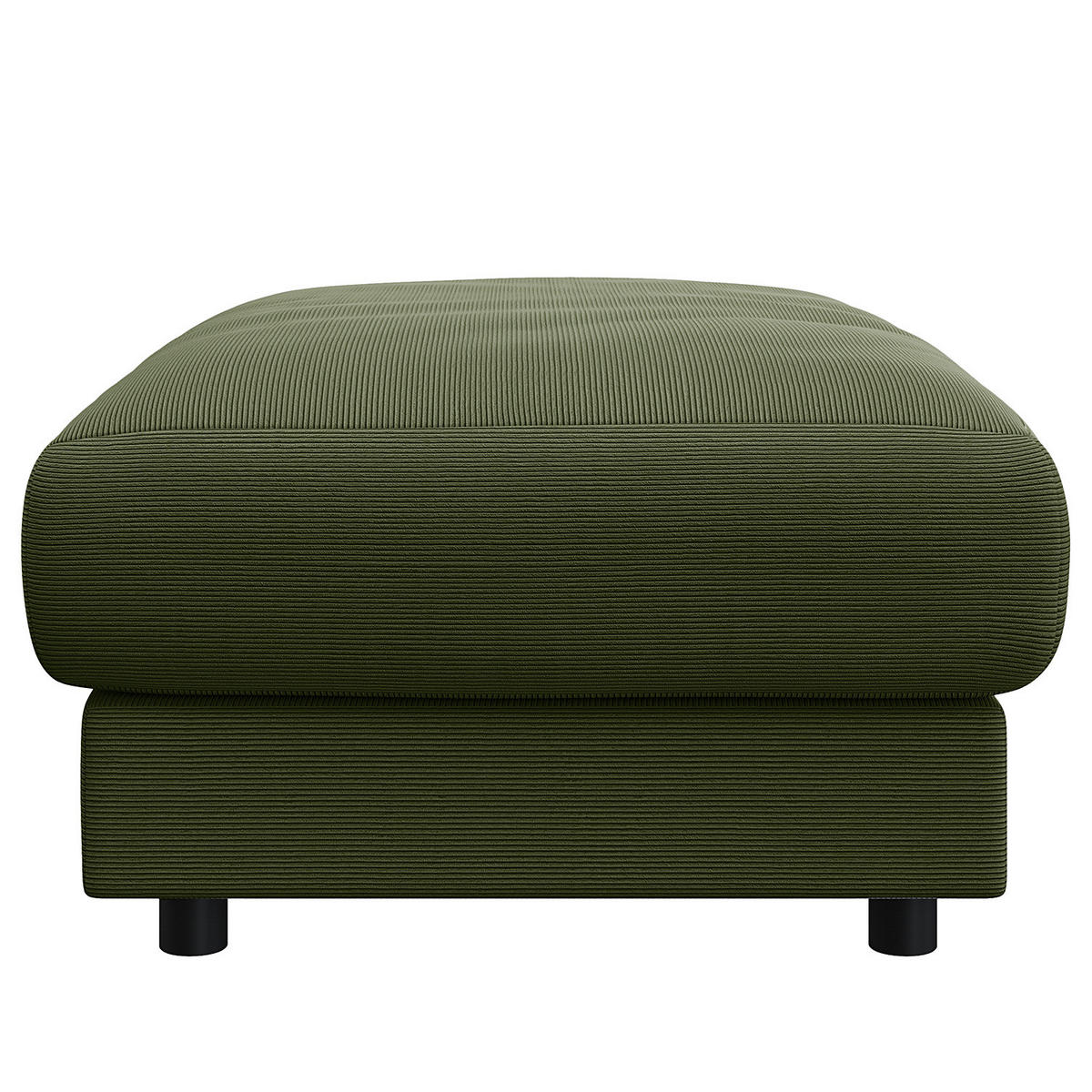 POLSTERHOCKER - Schwarz/Grün, Kunststoff/Textil (107/77/41cm) - home24