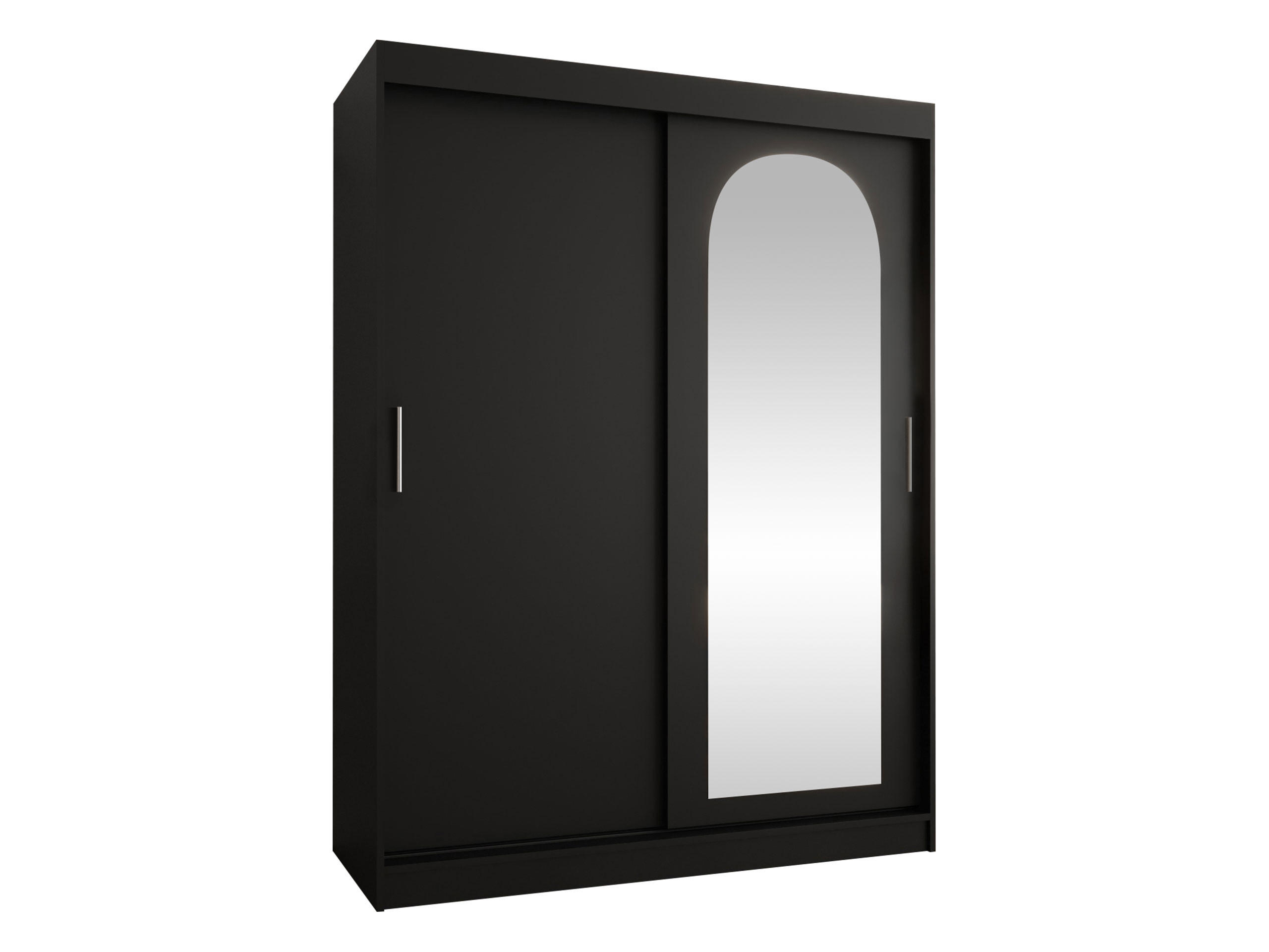 SCHWEBETÜRENSCHRANK Selfie 150 cm - Silberfarben/Schwarz, Holzwerkstoff/Kunststoff (150/200/62cm) - MIRJAN24