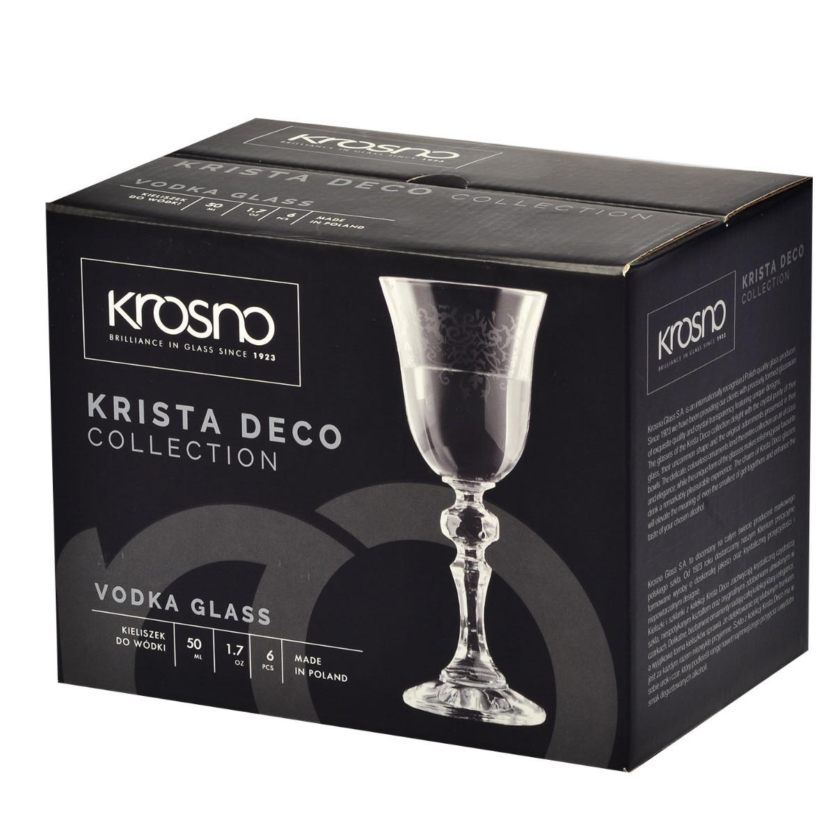 SCHNAPSGLÄSER KRISTA DECO, 6ER-SET, 50 ML - Transparent, Glas (0.05L) - Krosno Glass