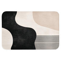 WC PŘEDLOŽKA Abstraktní - Japonské - Béžové - Moderní 90x60 cm - béžová, textil/plast (90/1cm) - OnlyWow