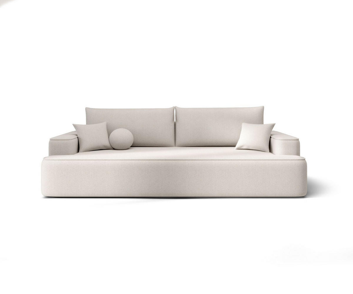 SOFA mit Schlaffunktion FIGO Curio 02 - Creme, Textil (250/75/150cm) - Bedante