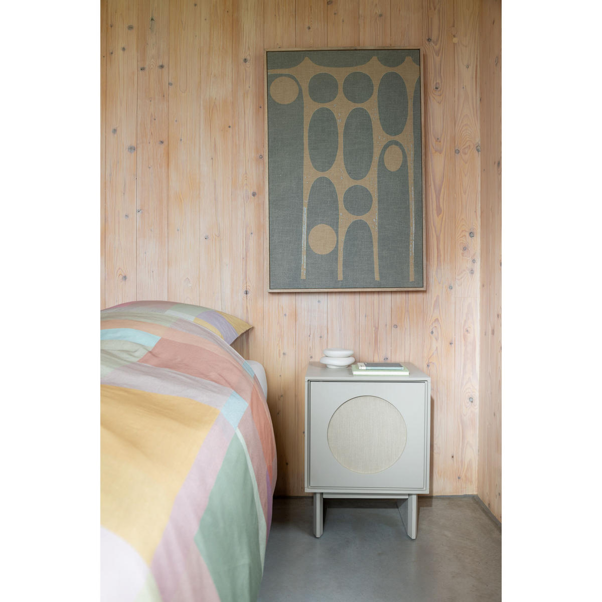 BEISTELLTISCH Twin - Grau, Holzwerkstoff (40/44/59cm) - Zuiver