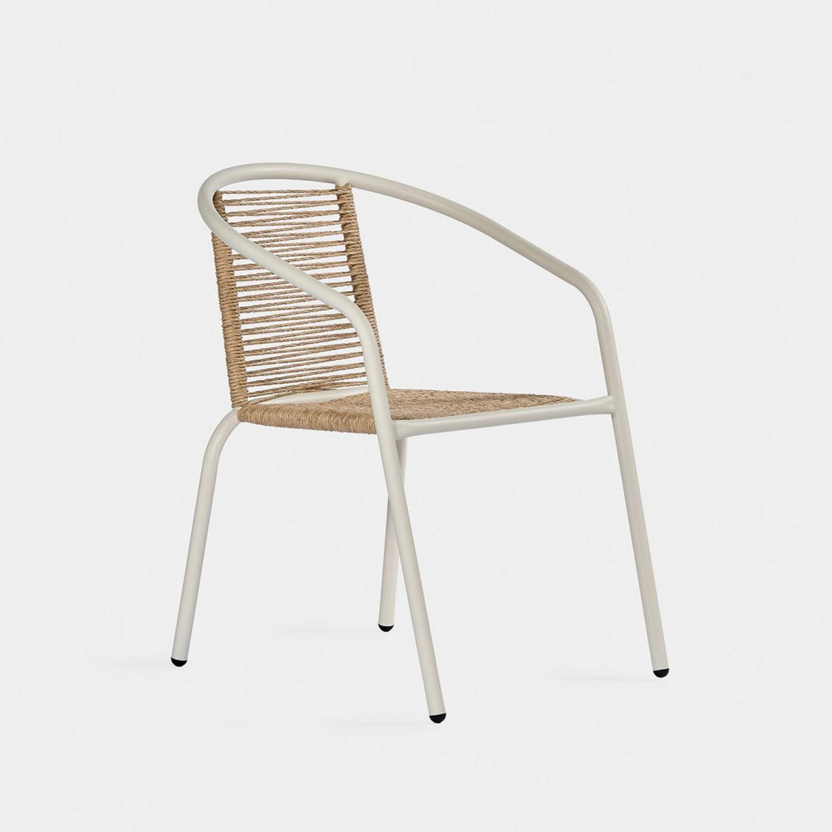 STUHL FÜR DRAUSSEN Sakda Beige 52 cm x 74 cm - Beige, Metall (52/74/66cm) - Klast Home