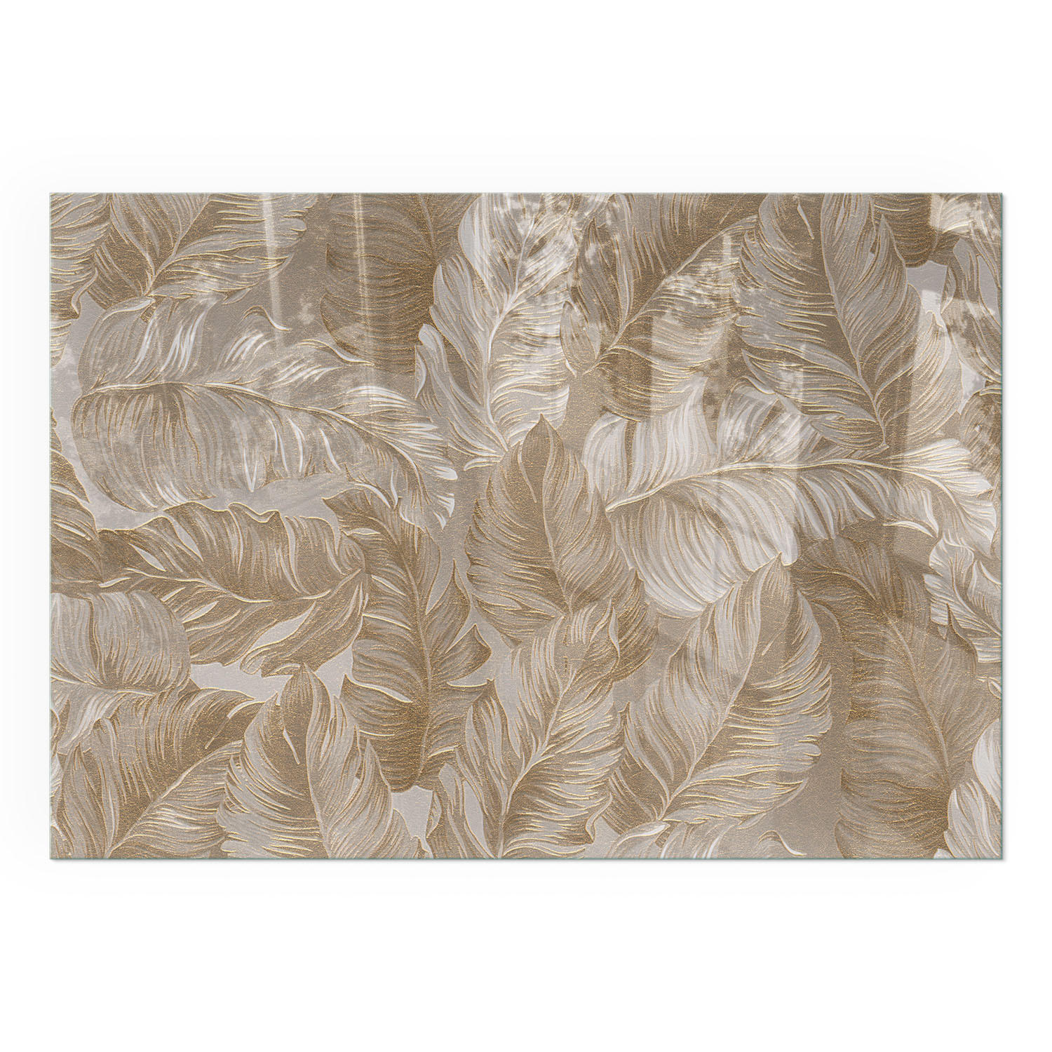 GLASPLATTE für Kamin 100x70 cm - Beige, Glas (100/70/0.4cm) - TULUP