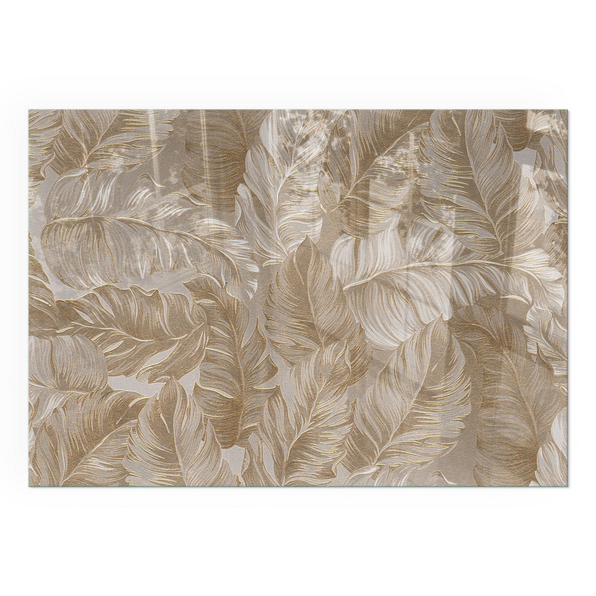 GLASPLATTE für Kamin 100x70 cm - Beige, Glas (100/70/0.4cm) - TULUP