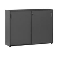 SCHIEBETÜRENSCHRANK Hippo Large 120x160x40 cm 3 Fächern & 2 Schiebetüren Anthrazit - Anthrazit, Holz (160/120/40cm) - PROREGAL