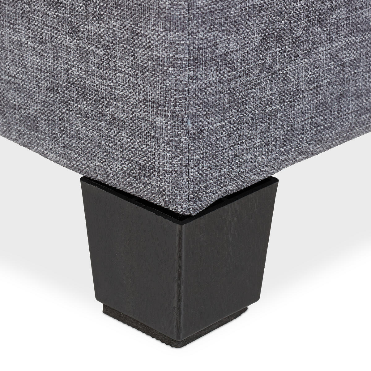 SITZHOCKER - Grau, Holzwerkstoff/Textil (45/42/45cm) - Relaxdays