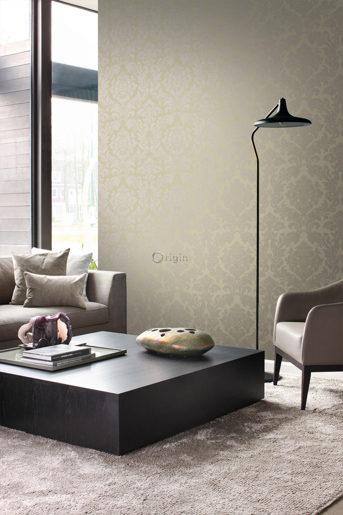 TAPETE Ornamente 53 cm x 10.05 m - Beige, Papier (53/1000cm) - Origin Wallcoverings