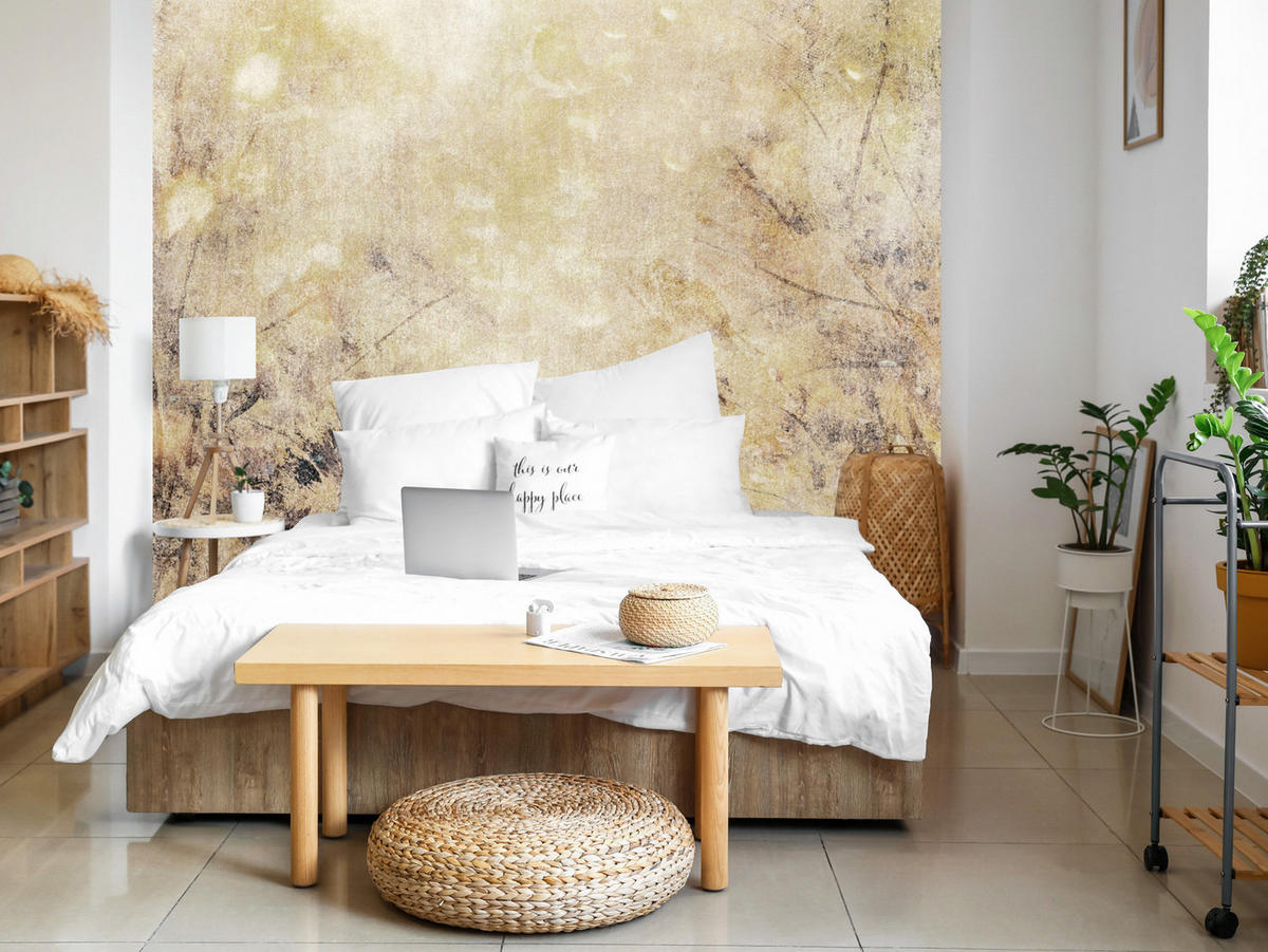 FOTOTAPETE Beton Abstraktion Retro Stil 200x140 - Beige/Braun, Papier (200/140cm) - Muralo