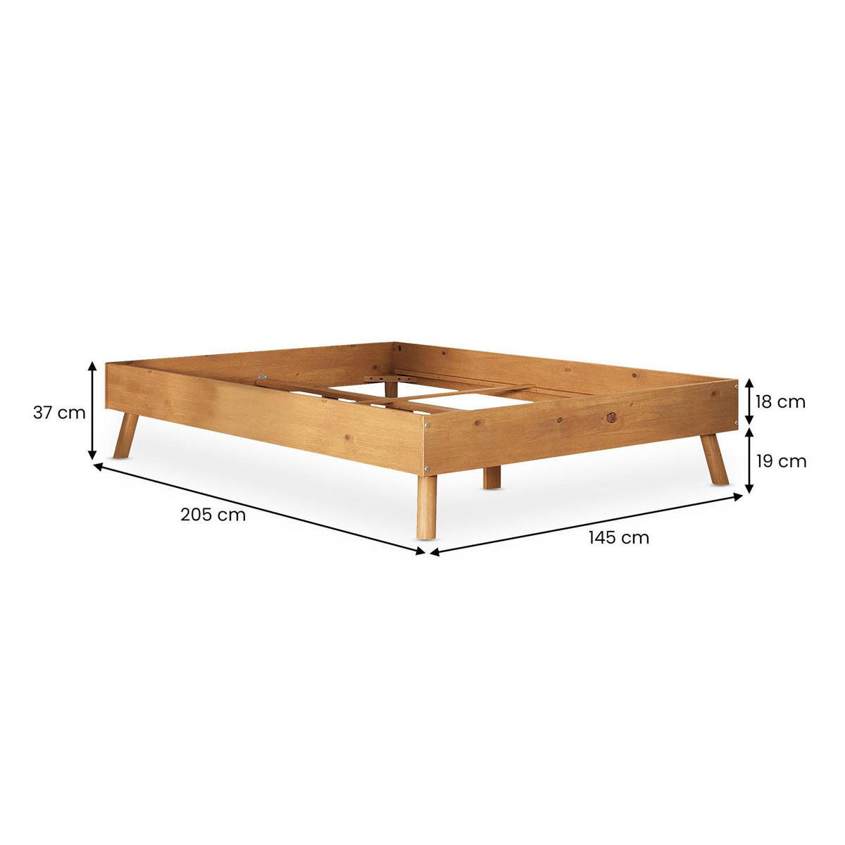 FUTONBETT KARRI 140X200 CM - Eichefarben, Holz (140/200cm) - IDIMEX