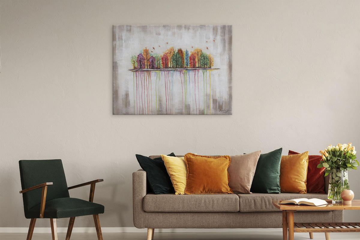 ÖLGEMÄLDE 100/75 cm - Beige/Multicolor, Holz/Textil (2.94/75cm) - KUNSTLOFT
