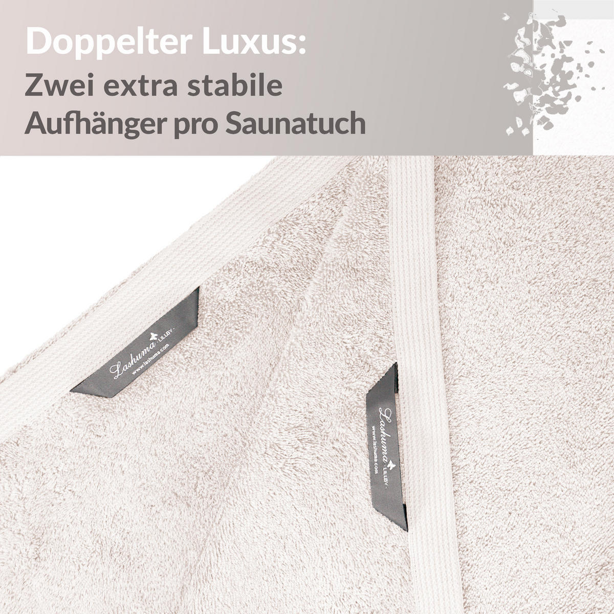 SAUNATUCH Lillby Natur 100x200 cm - Naturfarben, Textil (100/200cm) - Lashuma
