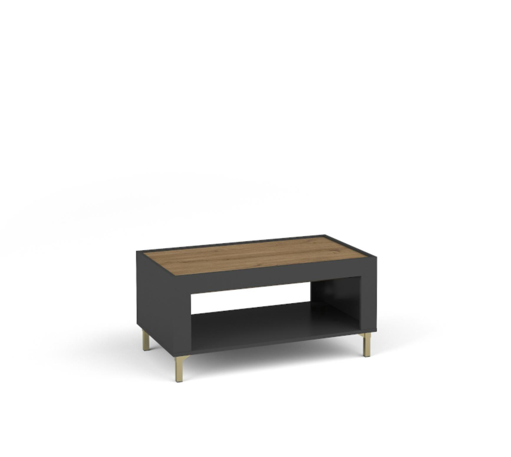 Bettso Couchtisch Schwarz 97x47x56 cm