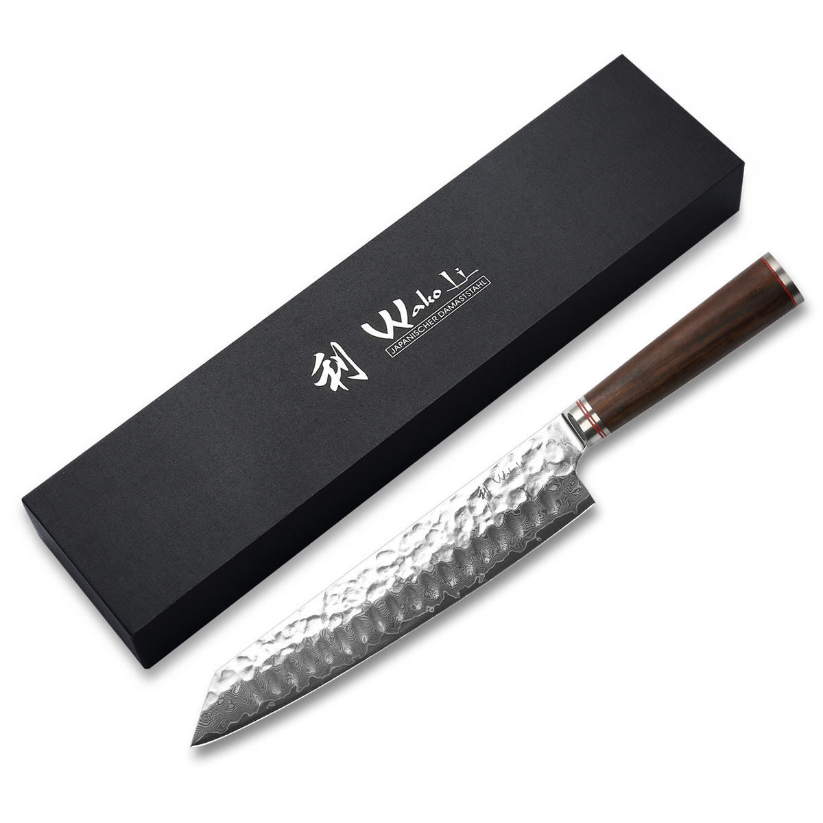 CHEFMESSER 20 cm - Nussbaumfarben, Holz/Metall (34cm) - Wakoli