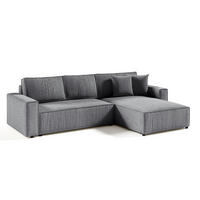ECKSOFA Isaac 4 Sitzplätze Grau - Grau, Holzwerkstoff (294/185cm) - Petits-meubles