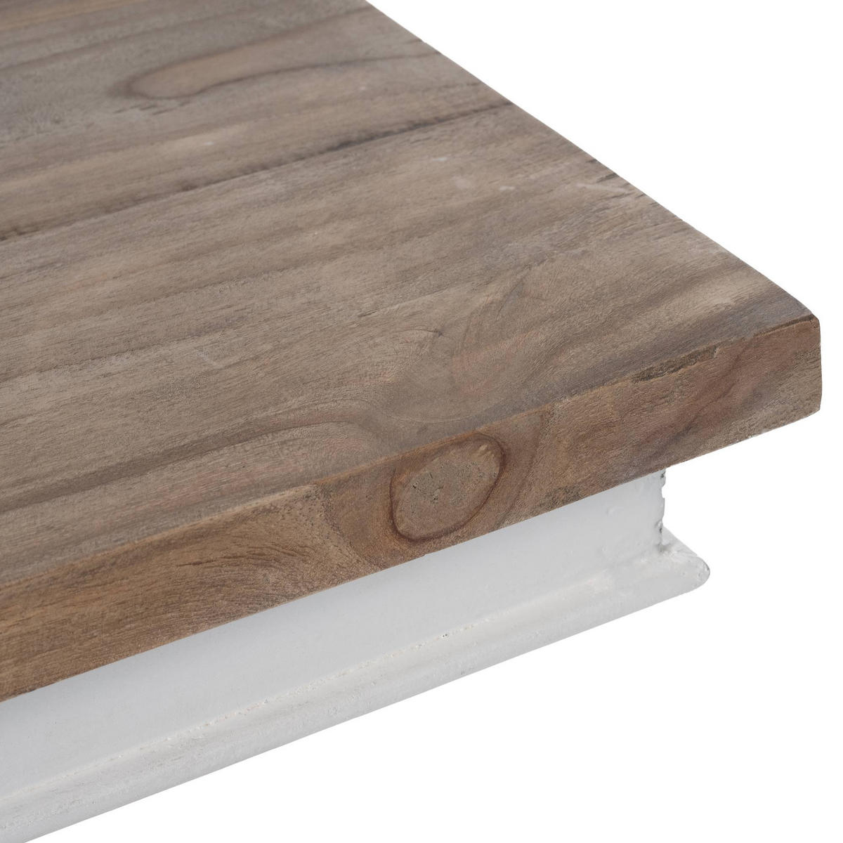 BEISTELLTISCH Siri quadratisch 70x70x75cm Holz Natura-Weiß Kleiner - Multicolor, Holz (70/70/75cm) - DELUKE