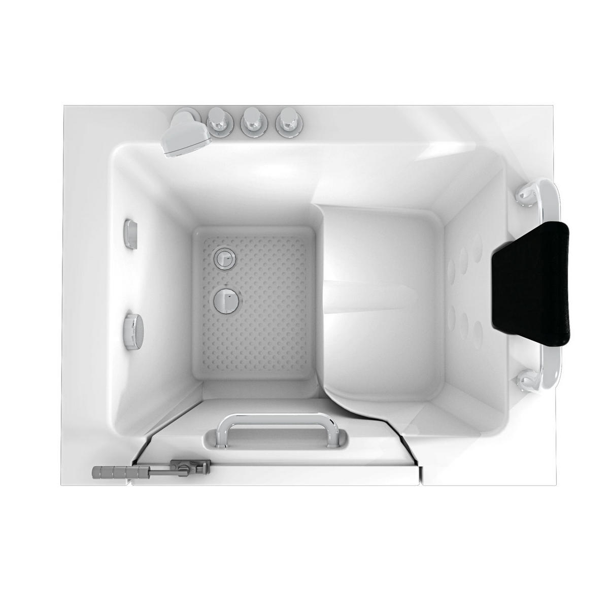 SENIOREN Sitzwanne mit Tür S02-TH-B-R - Weiß, Glas/Kunststoff (78/113/100cm) - AcquaVapore by Sandra Jentho