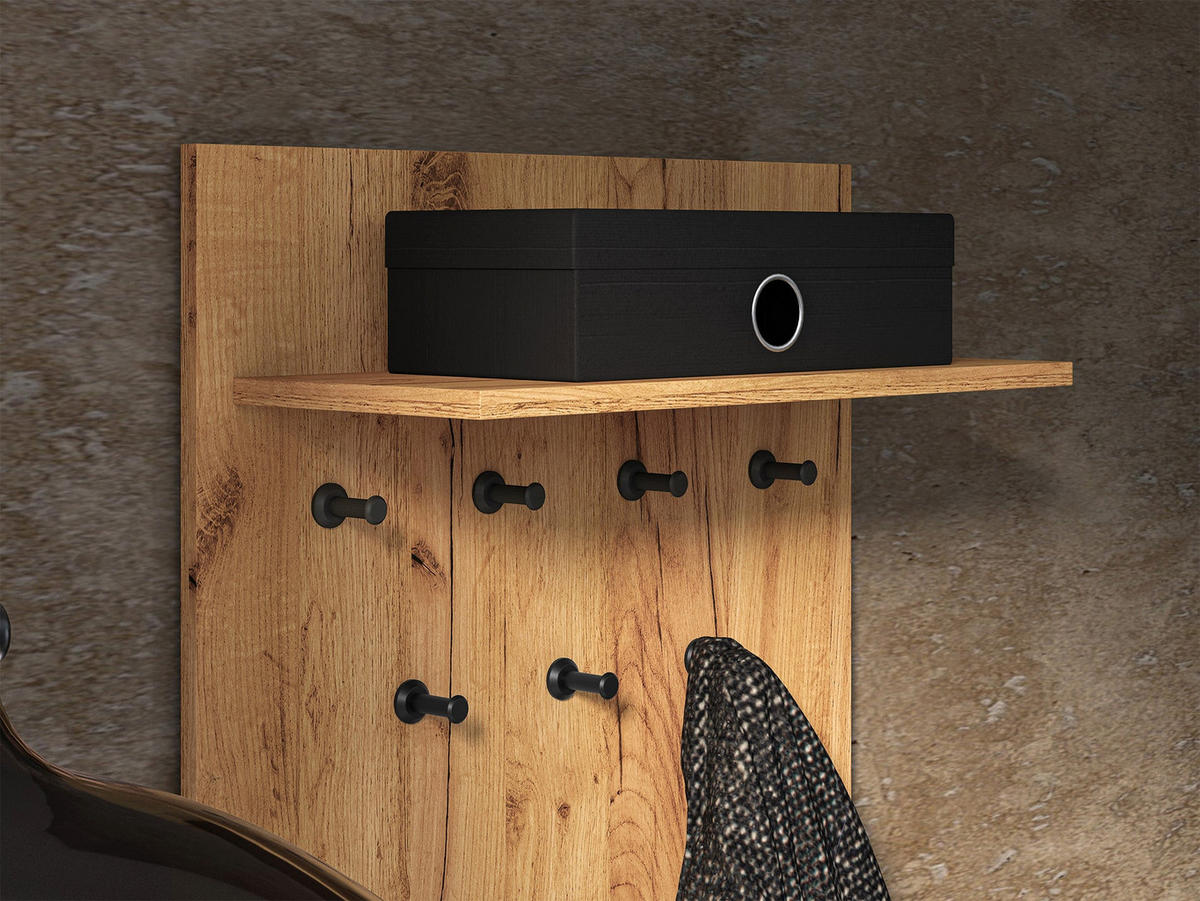 GARDEROBE Vasco Eiche 60 cm - Eichefarben, Holzwerkstoff (60/138/23.7cm) - Homebook