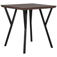ESSTISCH 70/70/75 cm Dunkelbraun, Schwarz Quadratisch Bravo - Dunkelbraun, Holzwerkstoff (70/70/75cm) - Beliani