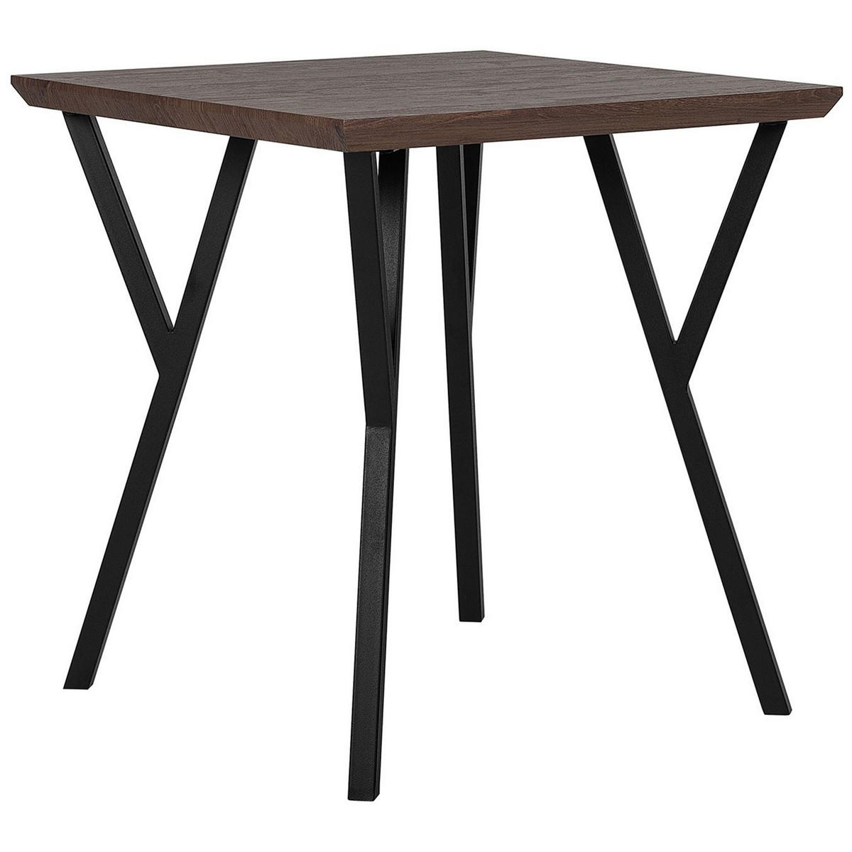 ESSTISCH 70/70/75 cm Dunkelbraun, Schwarz Quadratisch Bravo - Dunkelbraun, Holzwerkstoff (70/70/75cm) - Beliani