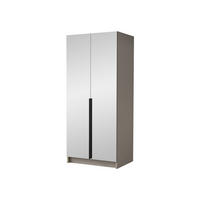KLEIDERSCHRANK Bono III - Kaschmir/Schwarz, Holzwerkstoff/Metall (100/215/58cm) - MIRJAN24